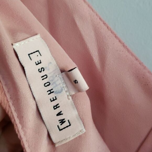 Warehouse tiered maxi dress with ruffles in pink size 8 - Picture 13 of 15